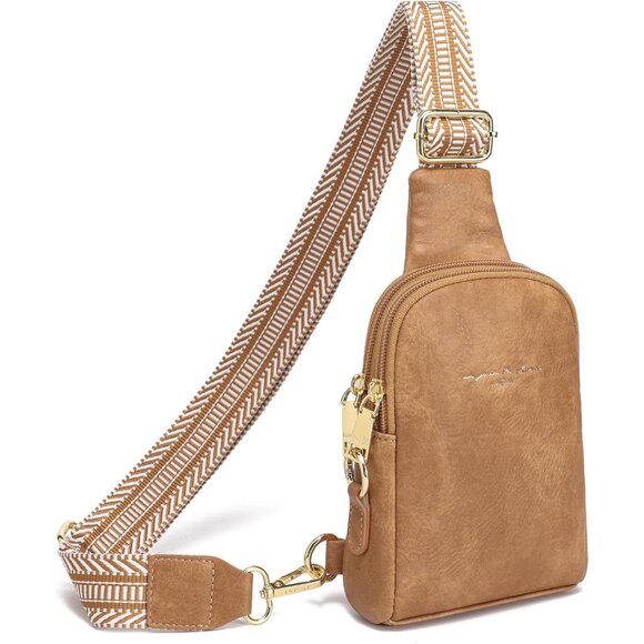 Elegant Earth Yellow Crossbody Sling Bag for Women - Anti-Theft Travel Essential - Picture 9 of 9